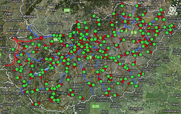 műhold térkép magyarország 2012 Magyar vonatok valós idejű követése Google Térképeken műhold térkép magyarország 2012